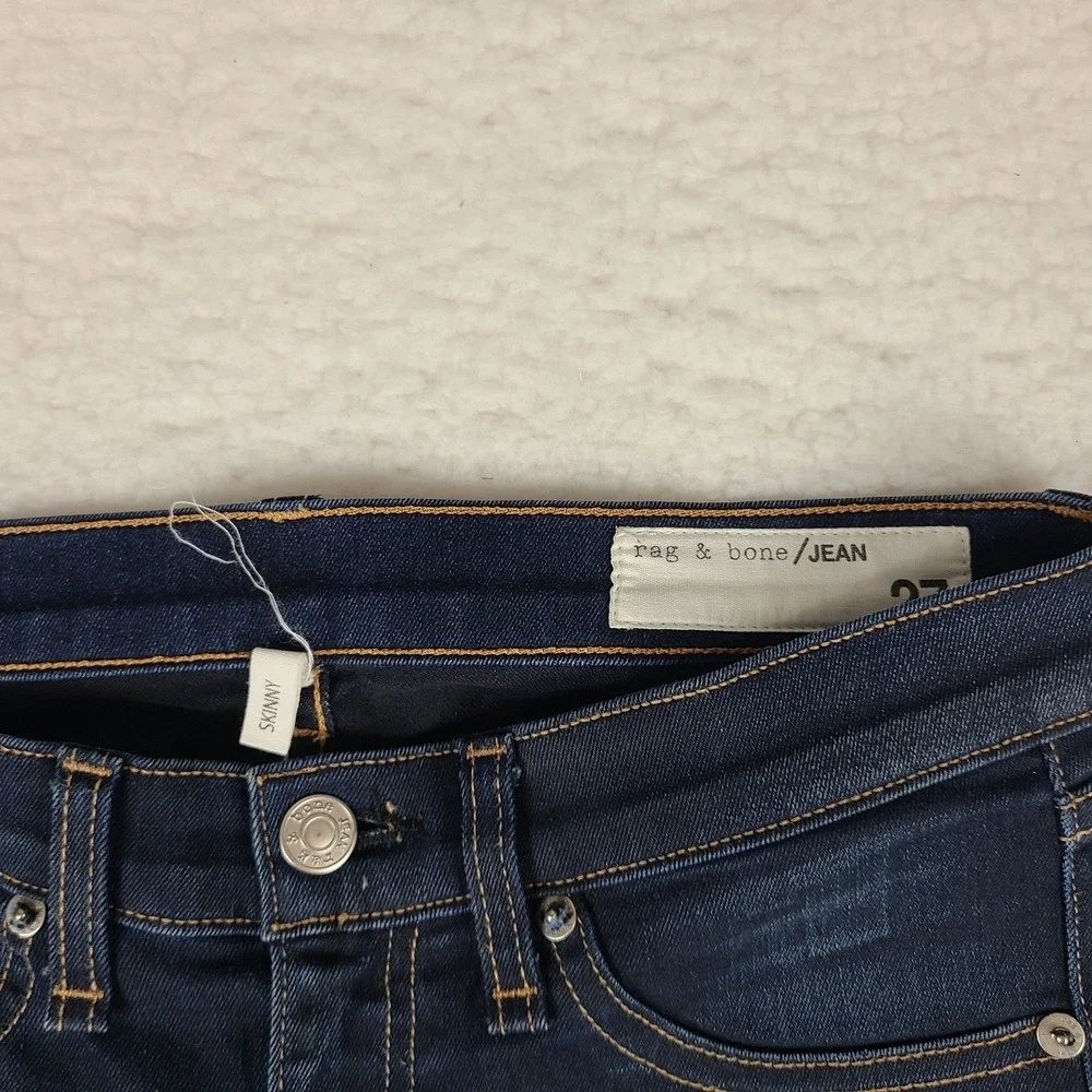 Rag & Bone Jeans Womens 27 Blue Skinny Dearborn Dark Wash Denim